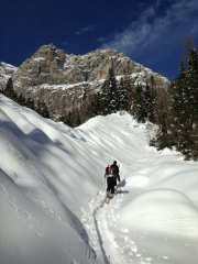 Una fase dell'ascesa verso Sella Mimoias